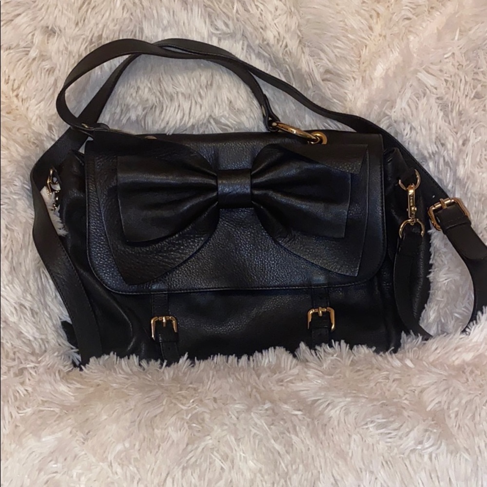 Elegant Black Bow Handbag